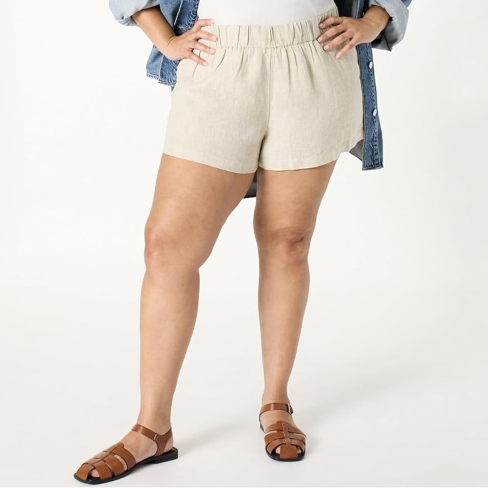 The Drop Women’s Essie Linen Pull On Mini Short XXL